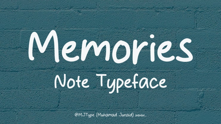 Memories Note Font