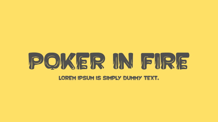 Poker in Fire Font