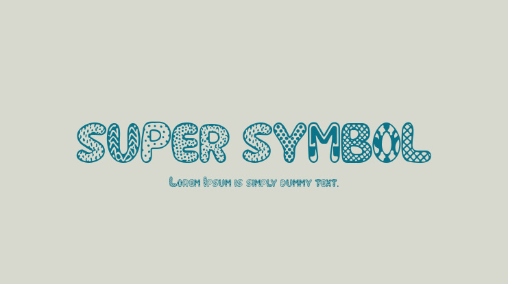 SUPER SYMBOL Font