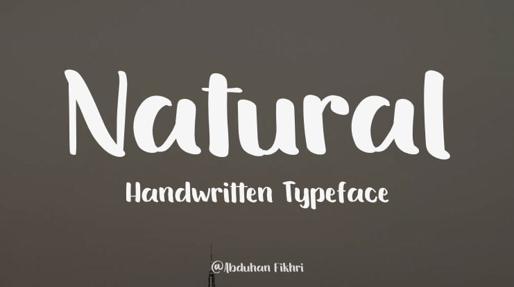 Natural Handwritten Font