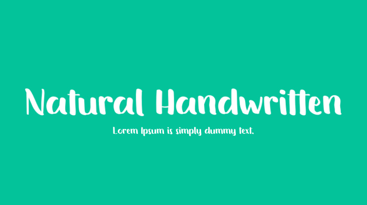 Natural Handwritten Font