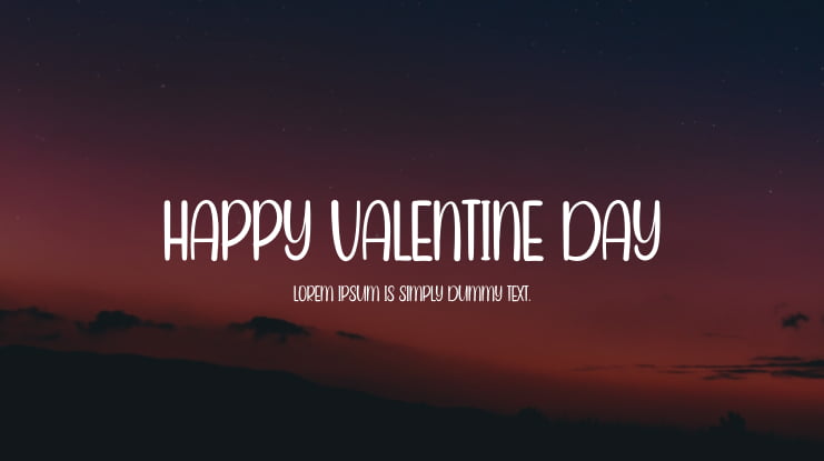 Happy Valentine Day Font