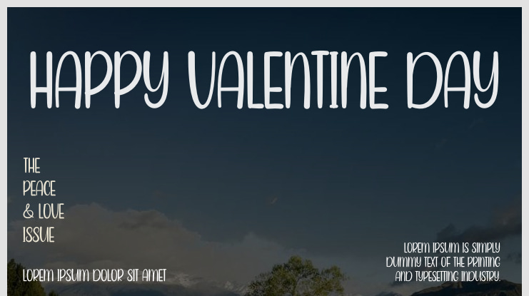 Happy Valentine Day Font