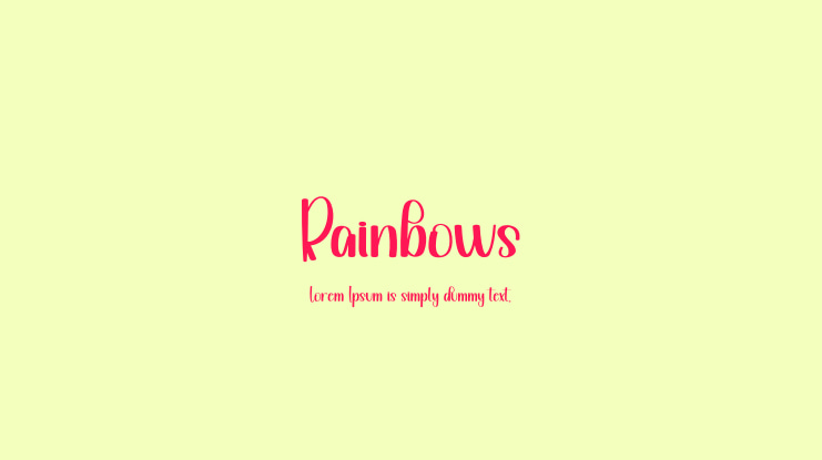 Rainbows Font