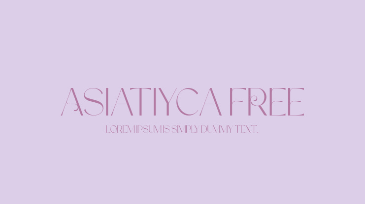 Asiatiyca FREE Font