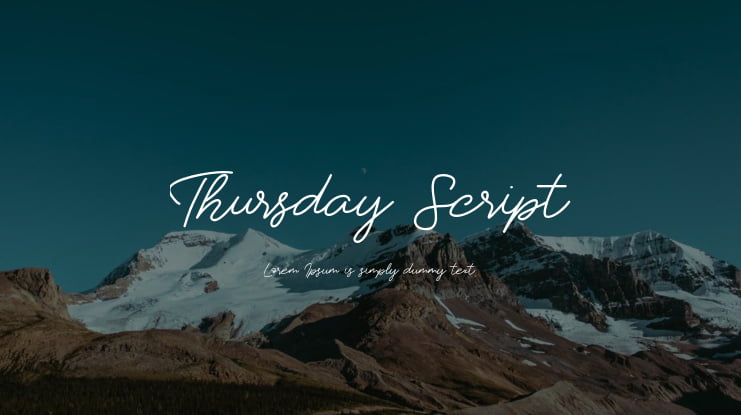 Thursday Script Font
