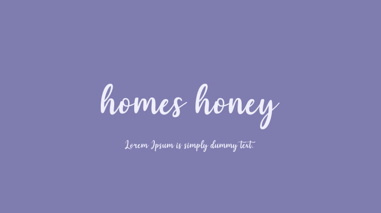 homes honey Font