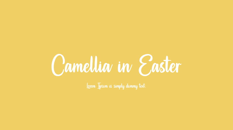 Camellia in Easter Font