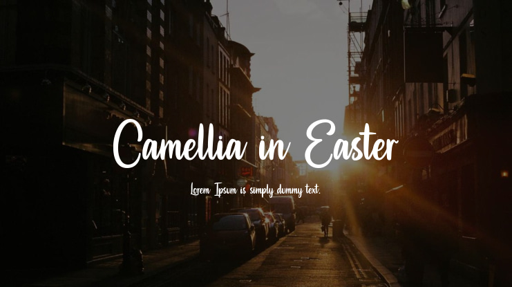 Camellia in Easter Font