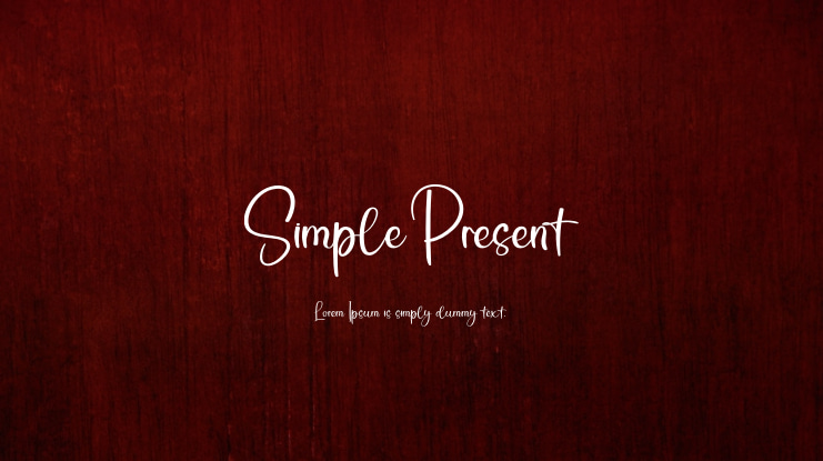 Simple Present Font