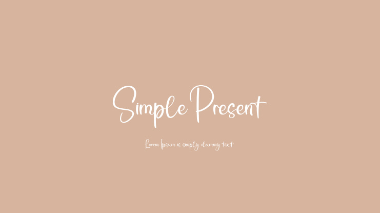 Simple Present Font