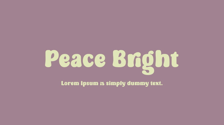 Peace Bright Font