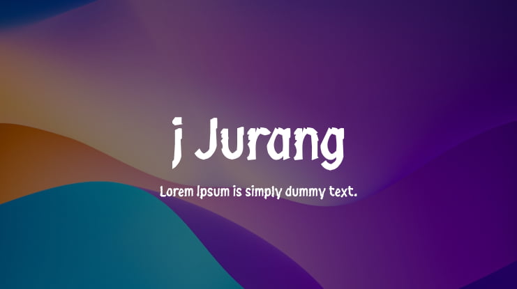 j Jurang Font