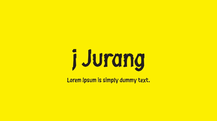 j Jurang Font