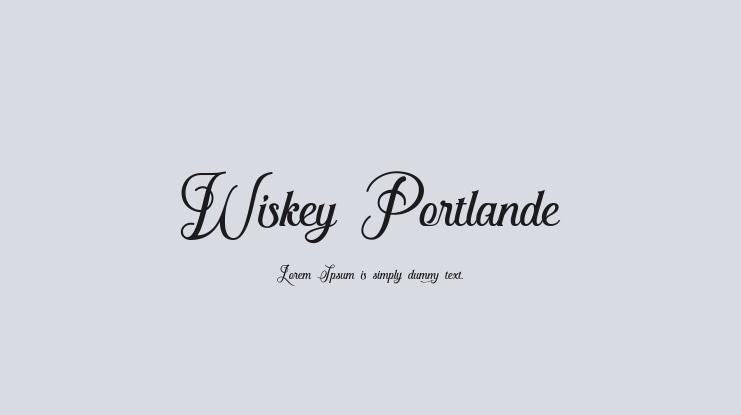Wiskey Portlande Font