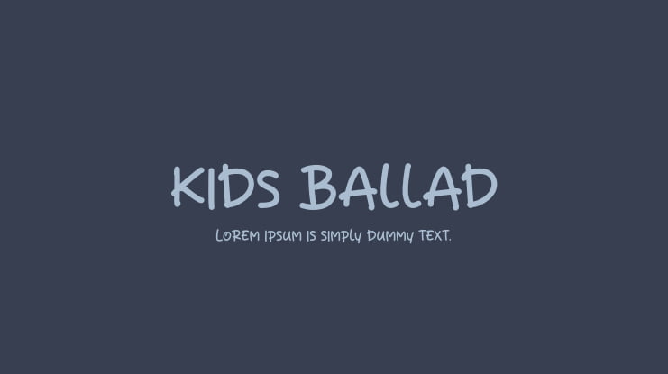 Kids Ballad Font
