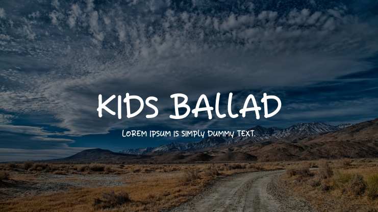 Kids Ballad Font