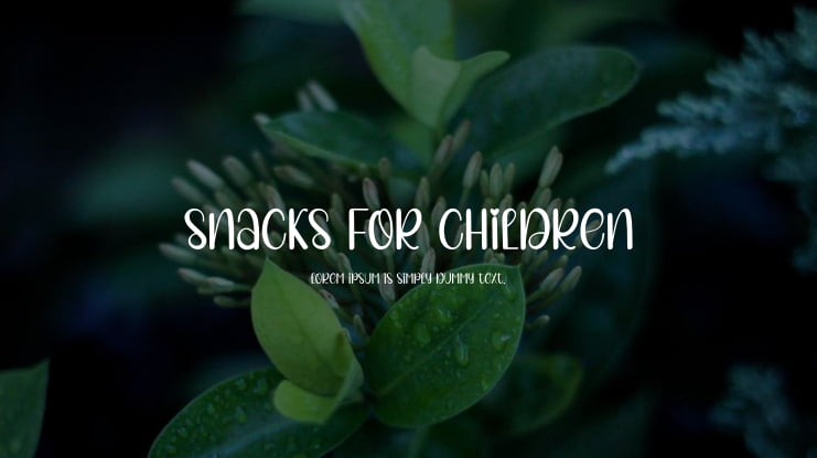 Snacks For Children Font