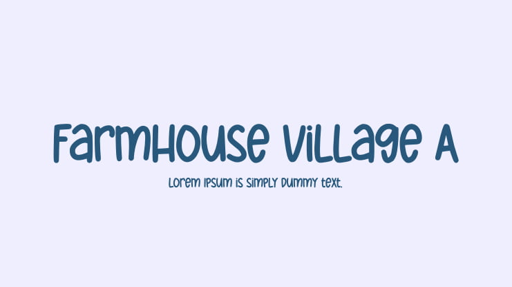 Farmhouse Village A Font Family