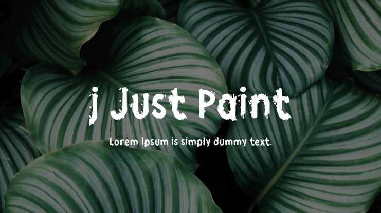 j Just Paint Font
