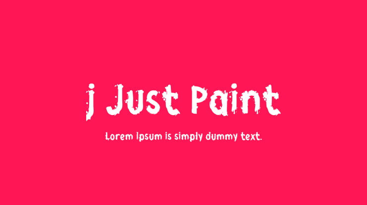 j Just Paint Font