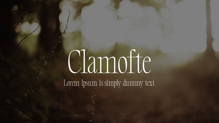 Clamofte Font
