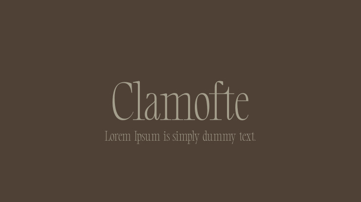 Clamofte Font