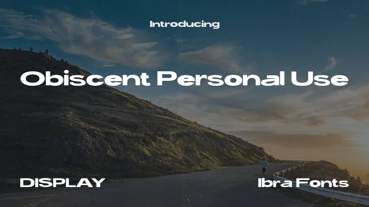 Obiscent Personal Use Font