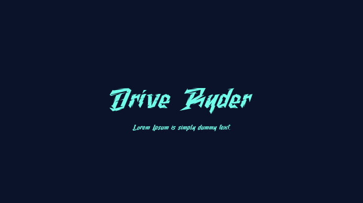 Drive Ryder Font
