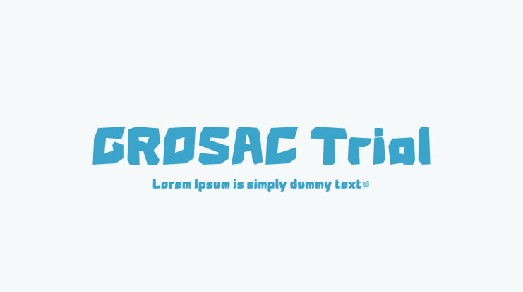 GROSAC Trial Font