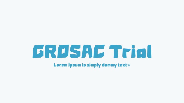 GROSAC Trial Font