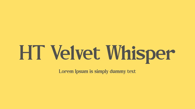 HT Velvet Whisper Font Family
