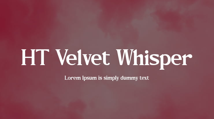 HT Velvet Whisper Font Family