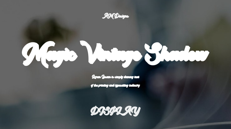 Magic Vintage Shadow Font Family