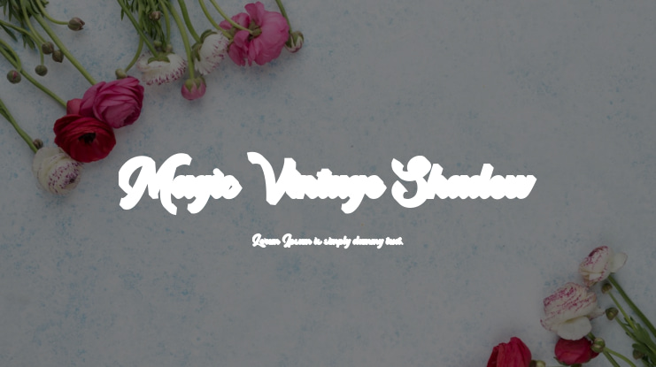 Magic Vintage Shadow Font Family