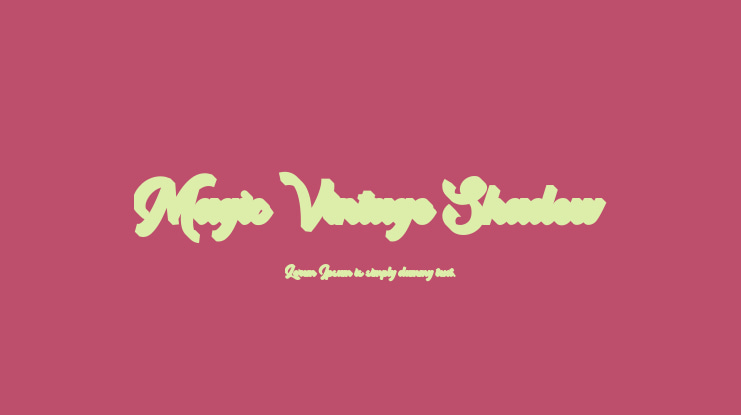 Magic Vintage Shadow Font Family