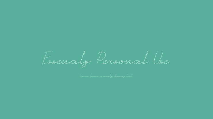 Essenaly Personal Use Font