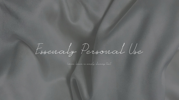Essenaly Personal Use Font
