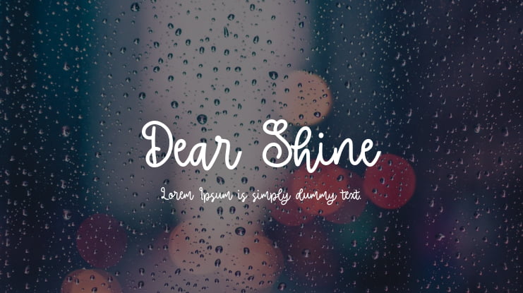 Dear Shine Font