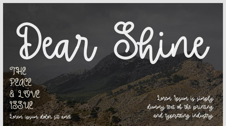 Dear Shine Font