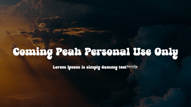 Coming Peak Personal Use Only Font