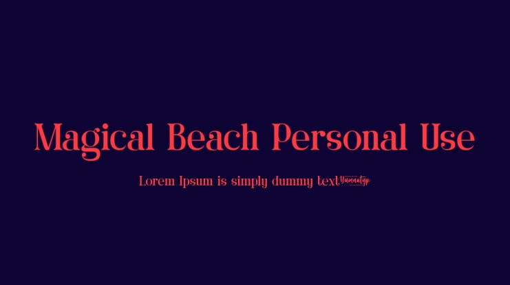 Magical Beach Personal Use Font