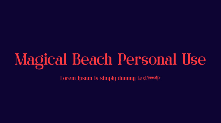 Magical Beach Personal Use Font