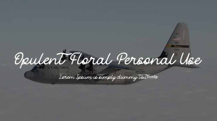 Opulent Floral Personal Use Font