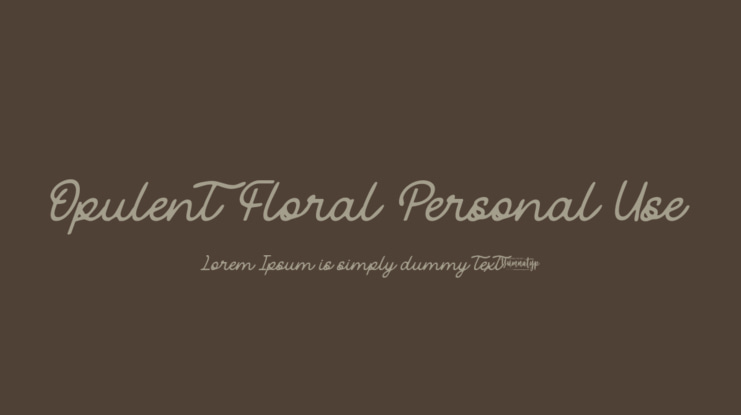 Opulent Floral Personal Use Font