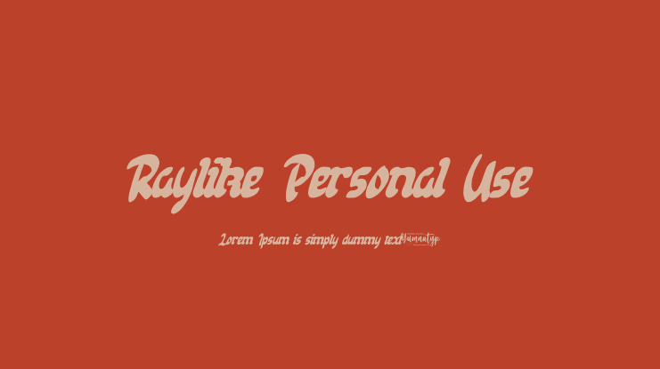 Raylike Personal Use Font