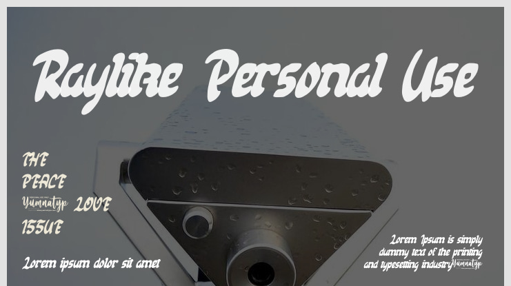 Raylike Personal Use Font