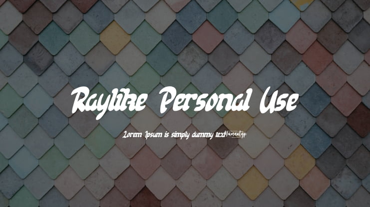 Raylike Personal Use Font