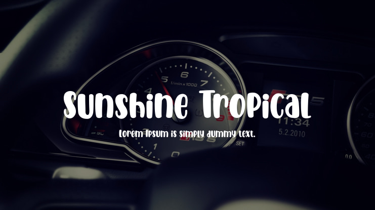 Sunshine Tropical Font