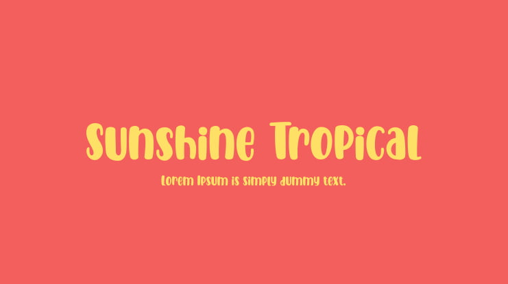 Sunshine Tropical Font